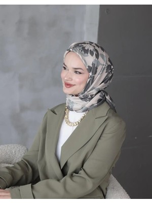 Bushu Lavender Twill Eşarp - Çiçek Desenli – Mor