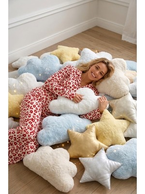 Eser Butik Kadın Gömlek Yaka Düğmeli Kırmızı Pijama Takımı
