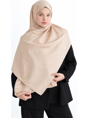 Revam Collection R Desen Yüksek Kalite Ipeksi Jakar Şal Bej