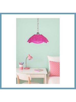 Bezos Pembe Akrilik Avize Modern Dekoratif Aydınlatma 35X35X12 cm MBT06