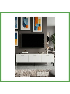 Bezos Royal Tv Sehpası Suntalam Beyaz 160X35 Mgc