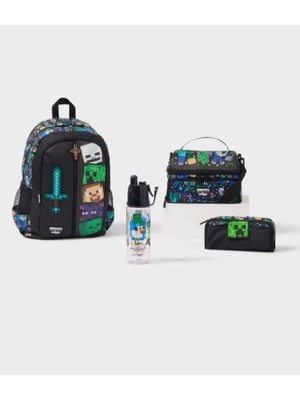 Smiggle Minecraft Essentials Okul Çantası 4'lü Set