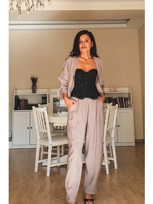 Modal Pantolon Kimono Ikili Takım