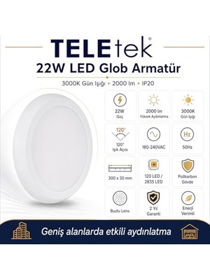 Odea 22W 3000K Ip 20 LED Glob