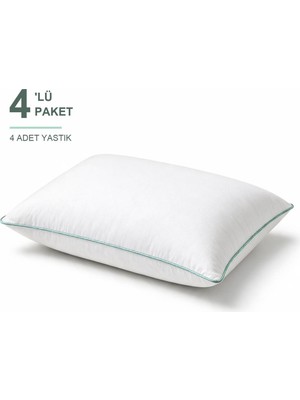 Elarque Comfort Touch Biyeli Yastık 4'li Paket 50X70 cm 900 gr Boncuk Silikon Elyaf
