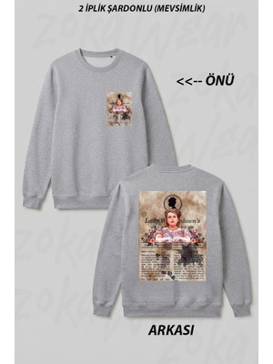 Zoka Wear Penelope- Bridgerton Ön Arka Baskılı Bisiklet Yaka Sweatshirt