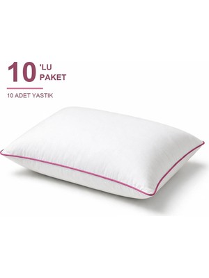 Elarque Biyeli Yastık 10'li Paket 50X70 cm 800 gr Boncuk Silikon Pembe