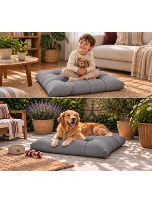 Elarque 70X70 cm Kapitone Yer Minderi – Kare Oturma Minderi