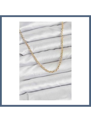 Bezos cm Gold Renk Pirinç Halkalı Model Kadın Kolye BZS10