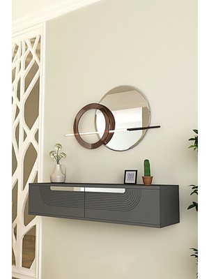 Elarque DA1202AS Meyra Dresuar, Antre Hol Rafı Antrasit-Silver 120CM