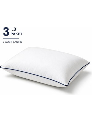 Elarque Biyeli Yastık 3'li Paket 50X70 cm 700 gr Boncuk Silikon Dolgulu