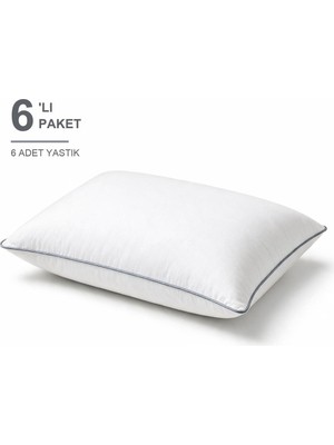 Elarque Biyeli Yastık 6'lı Paket 50X70 cm 800 gr Boncuk Silikon Dolgulu Gri