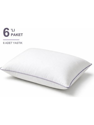 Elarque Biyeli Yastık 6'lı Paket 50X70 cm 800 gr Boncuk Silikon Dolgulu