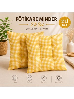 Elarque Pötikare Desen 2'li Minder 40X40 cm