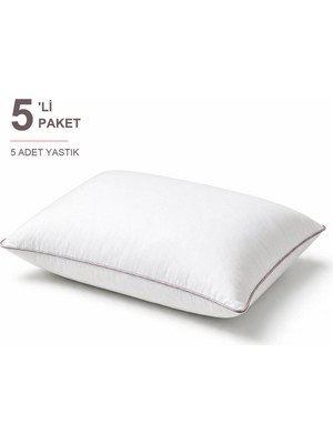 Elarque Biyeli Yastık 5'li Paket 50X70 cm Boncuk Silikon Elyaf Dolgulu