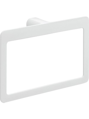 Elarque Pirenei Yuvarlak Havluluk 23 cm Mat Beyaz