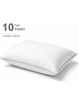 Elarque Biyeli Yastık 10'li Paket 50X70 cm 1000 gr Boncuk Silikon Elyaf Dolgulu