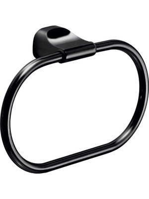 Elarque Stelvio Havluluk, Yuvarlak, 20.7 cm - Mat Siyah