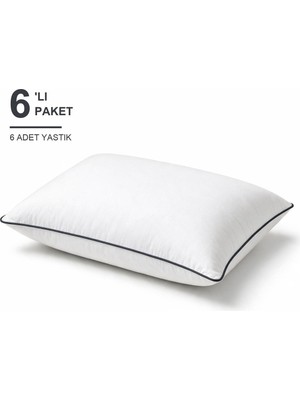 Elarque Biyeli Yastık 6'lı Paket 50X70 cm 600 gr Boncuk Silikon Elyaf Dolgulu Antra