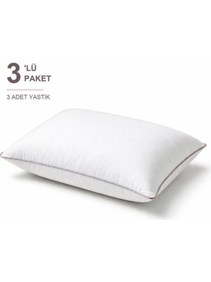 Elarque Comfort Touch Biyeli Yastık 3'li Paket 50X70 cm 1000 gr Boncuk Silikon Elya