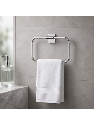 Elarque Gümüş Krom Pirinç Paslanmaz Çelik Banyo Havluluk