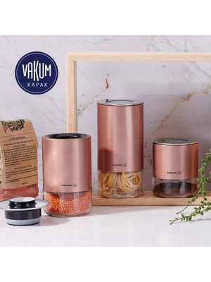 Die Grup Stora Plus 3lü Rosegold Saklama Seti