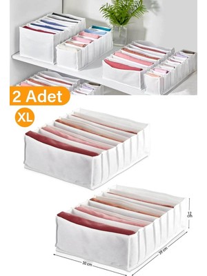 Die Grup Adet - Xlarge 8 Gözlü Çekmece Dolap Içi Düzenleyici Akardiyon Organizer 31 x 36 x 12