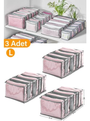 Die Grup Adet - 8 Gözlü Şeffaf Çekmece Içi Düzenleyici Organizer Large