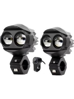 Die Grup Motosiklet Sis LED Beyaz ve Sarı Işık (2 Adet Led, 1 Adet Anahtar)