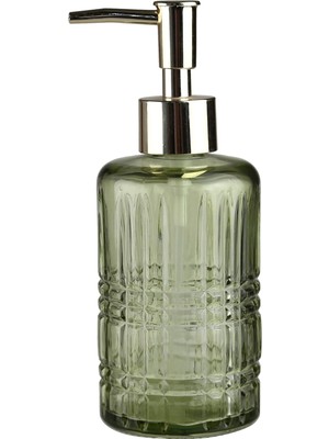 Die Grup Cam Sıvı Sabunluk,yıldız Desenli Yeşil 300ML 6,8X17,6CM