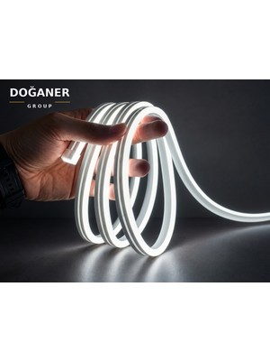 Dgn Led 220V 6X12 mm Esnek Neon LED Beyaz Tak Çalıştır Fişli