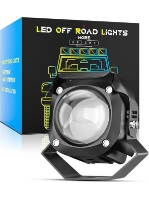 Die Grup Off Road Beyaz Işık Sis Farı Lambası LED Kare 12-24V 48 Watt