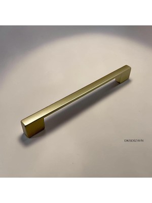 Die Grup 5 Adet Nergis Mat Altın Dolap Kulpu – 4 Delikli Çift Ölçülü Metal Mobilya Kulpu (96–128/160–192/224–256 Mm) (160-192MM)