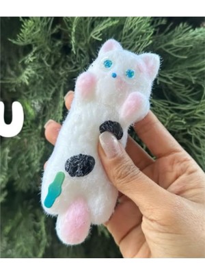 Die Grup Lrs Store Kedi Sukuşi Yumoş Jel Stres Oyuncağı Kedicik Model Squishy Elastik Kedi Patisi Taba