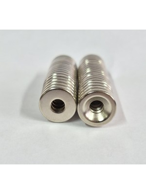 Die Grup 8 Adet 15X5 mm (10X5,5MM) Havşalı Delikli Neodyum Mıknatıs Metrik 10/5,5