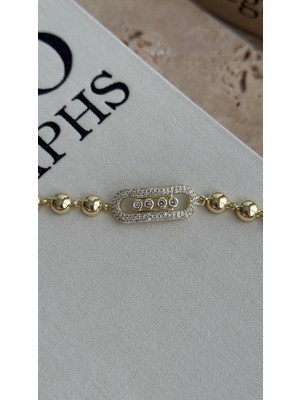 İrem Yıldız 14K Kuyumcu Model Kararmaz Gold Bileklik