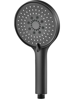 Nerolia 12CM Matte Black 3 Farklı Püskürtmeli Full Mat Siyah Lüks Duş Başlığı / El Duşu