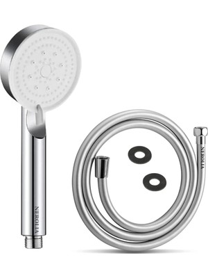 Nerolia Jaguar - Lüks Duş Başlığı ve Pvc Banyo Hortumu Seti / Paslanmaz, Kırılmaz, Kopmaz