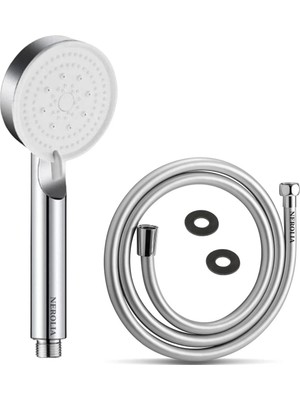 Nerolia Jaguar - Lüks Duş Başlığı ve Pvc Banyo Hortumu Seti / Paslanmaz, Kırılmaz, Kopmaz