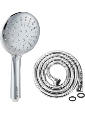 Nerolia Power - 3f Lüks Banyo Duş Seti Takımı - 200 cm Spiral Banyo Hortumu
