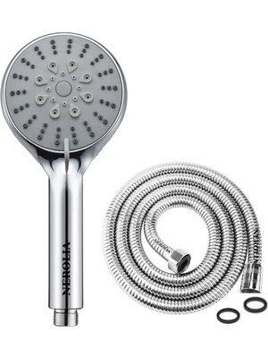 Nerolia Bathy - Su Tasarruflu Banyo Duş Seti Takımı - 150 cm Spiral Banyo Hortumu
