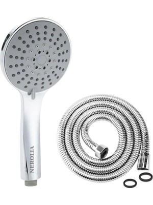 Nerolia Waterly - 3f Lüks Banyo Duş Seti Takımı - 200 cm Spiral Banyo Hortumu