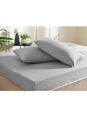 Die Grup Taç Color Dreams Ranforce King Size Fitted Çarşaf Seti Antrasit