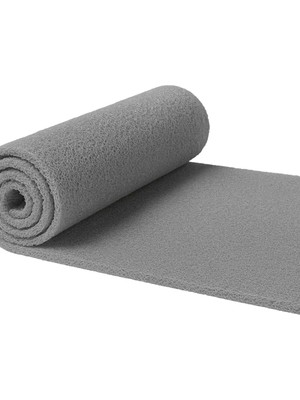 Die Grup Beylin Kıvırcık Pvc Paspas Iç Dış Zemin Halı Yolluk Kapı Önü Havuz Banyo Duş Iş Yeri Apartman Paspası Kıvırcık Hijyenik Antibakteriyel Paspas Halı 12MM (Gri, 100 x 700)