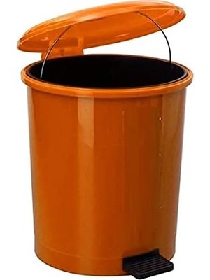 Die Grup Pedallı Çift Kovalı Çöp Kovası 25 Litre - Isıya Dayanıklı - Turuncu