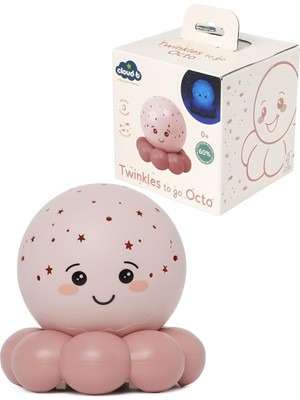 Die Grup Parıldayan Yıldızlı Ahtapot Gece Lambası 11 cm (Pembe)