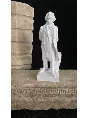 Die Grup Ludwig Van Beethoven Büst Heykel Dekoratif Obje Ev Ofis Kitaplık Konsol Dekor