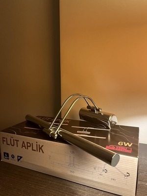 Die Grup Flüt Aplik Krom Kasa Beyaz Işık 35 cm 6W A++ LED
