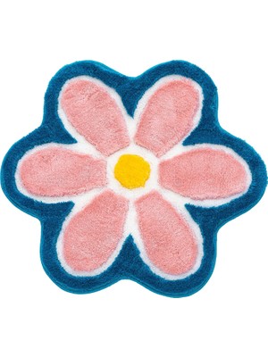Die Grup Pembe Çiçek Kilimleri 88,9 Cm, El Dokuma Renkli Komik Papatya Kilimi Yatak Odası, Mutfak, Banyo, Oturma Odası Için, Sevimli Yuvarlak Alan Halıları