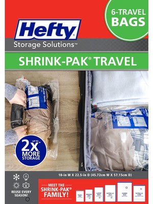 Die Grup Shrink-Pak: 6 Büyük Vakum Saklama Torbası - Seyahat Temelleri - Yorgan ve Battaniyeler Için Dolap Düzenleyici Uzay Çantaları
